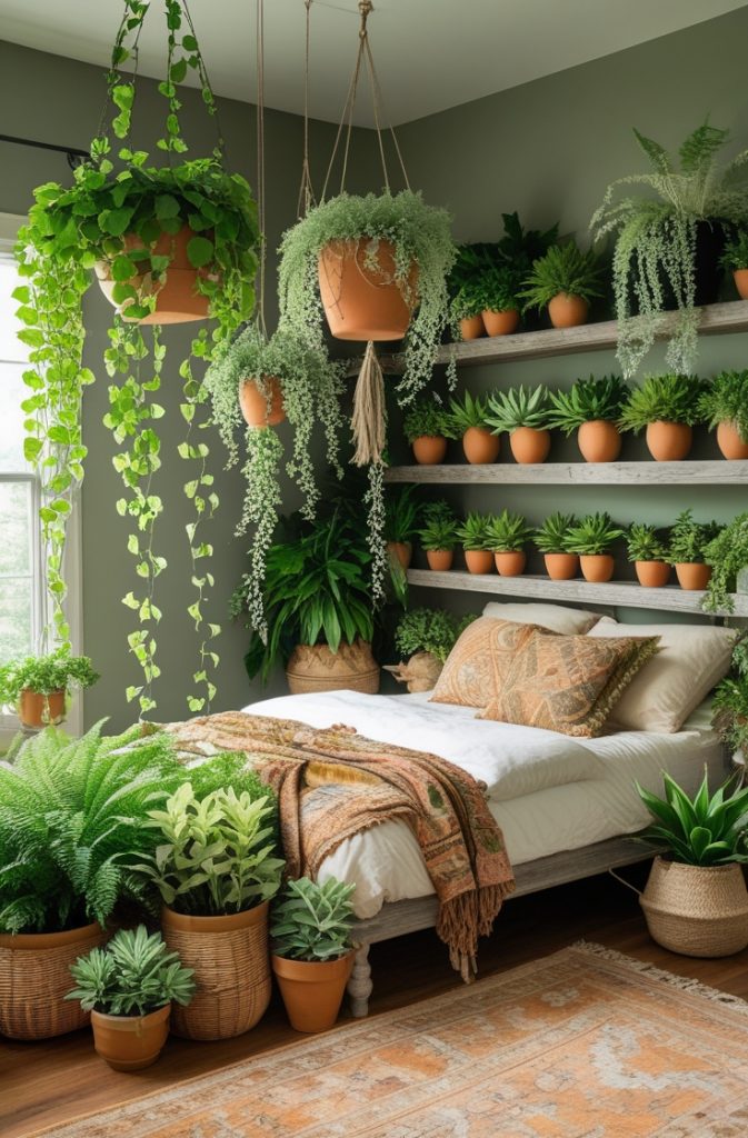 Hanging Planters and Greenery