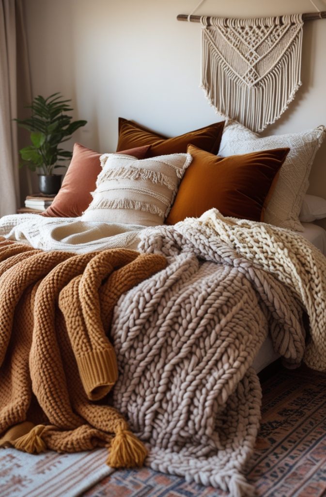 Layered Textiles for a Cozy Feel