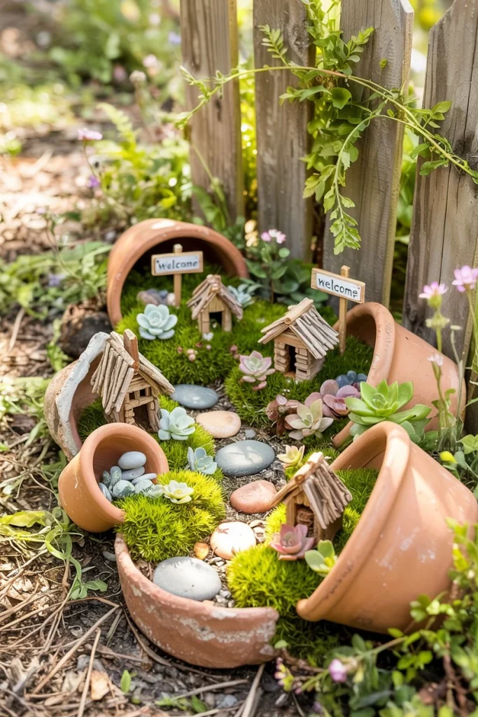 Broken Pot Fairy Garden