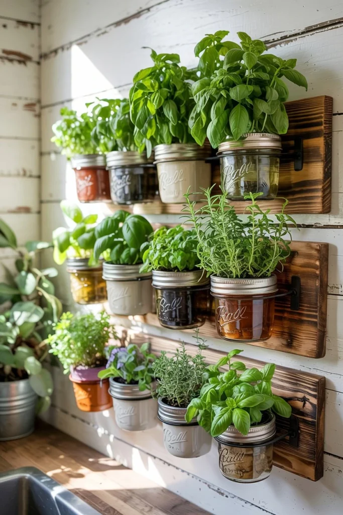 Mason Jar Wall Garden
