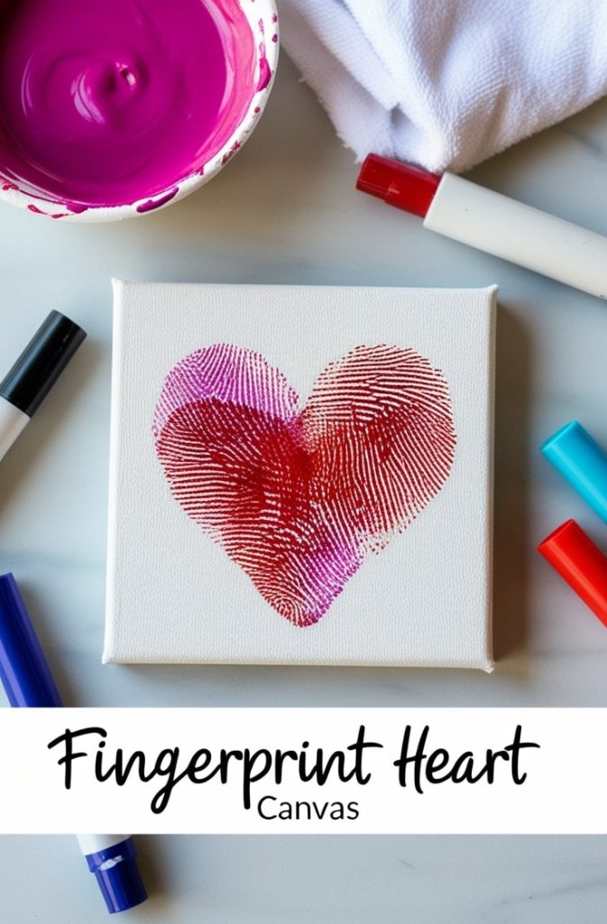 Fingerprint Heart Canvas