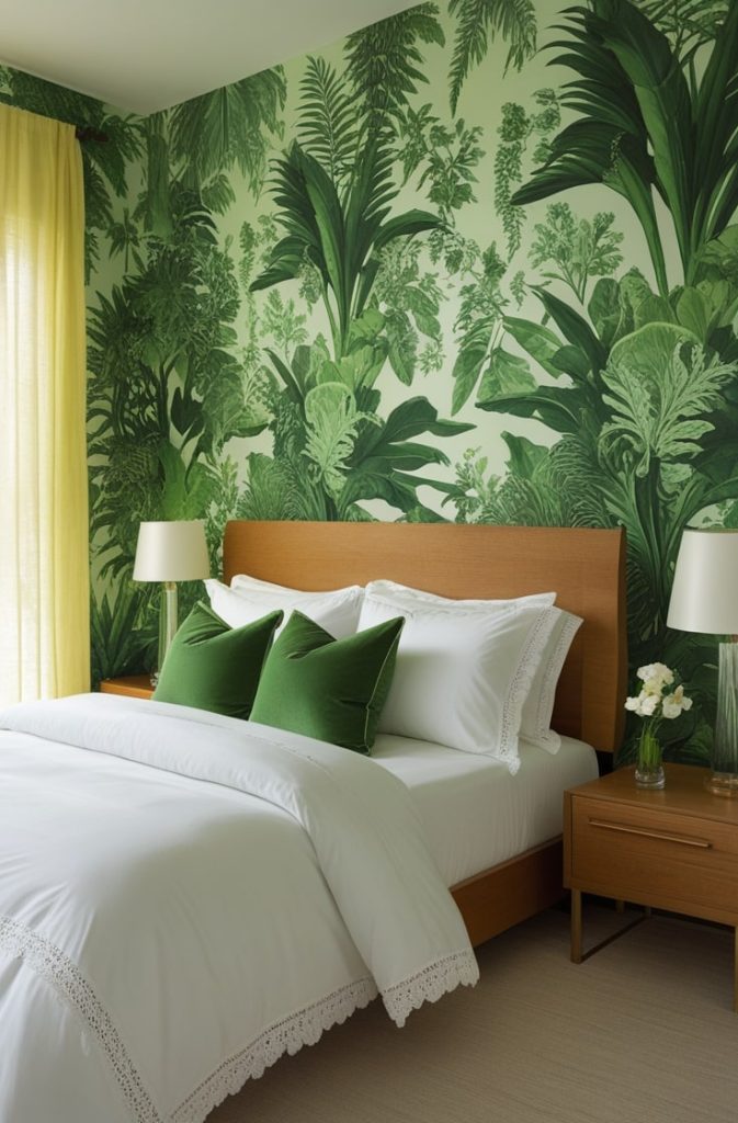 Green Botanical Wallpaper