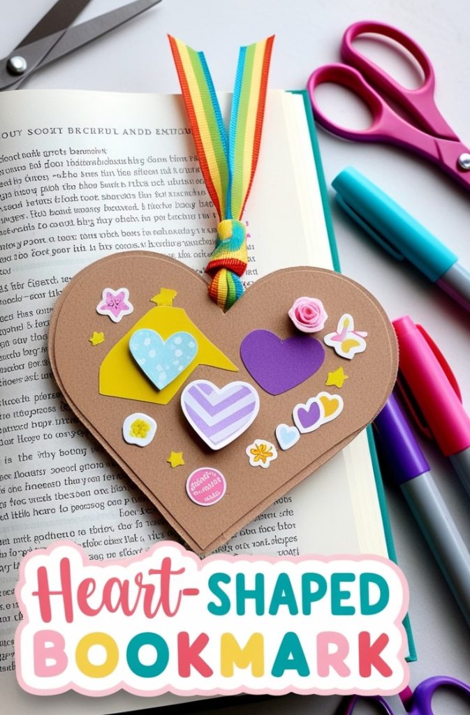 Heart-Shaped Bookmark