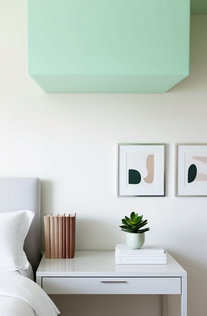 Mint Green Floating Shelves