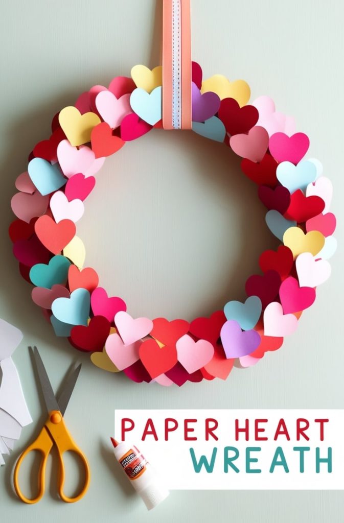 Paper Heart Wreath