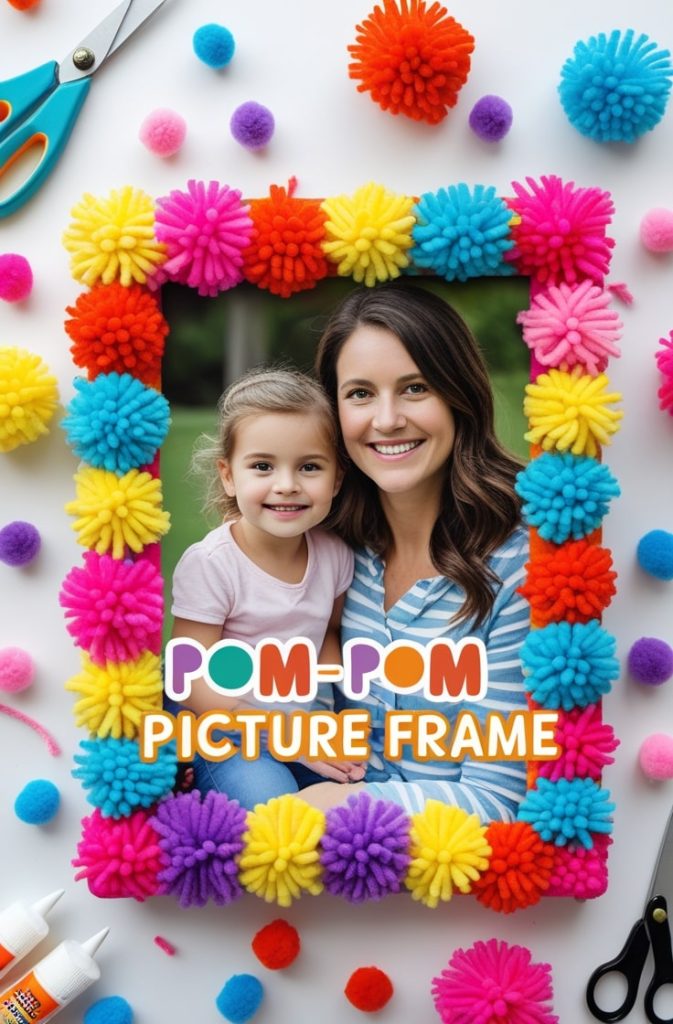 Pom-Pom Picture Frame