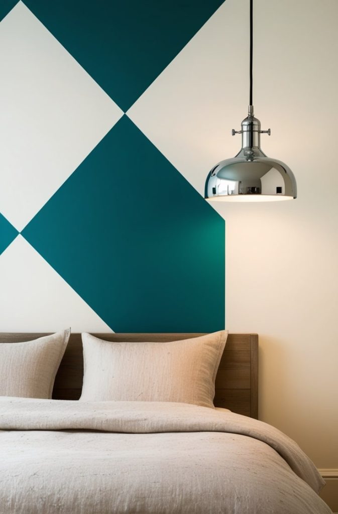 Statement Wall with Bold Wallpaper or Paint