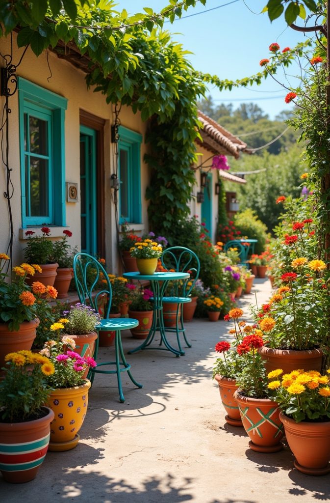 Colorful Painted Pots
