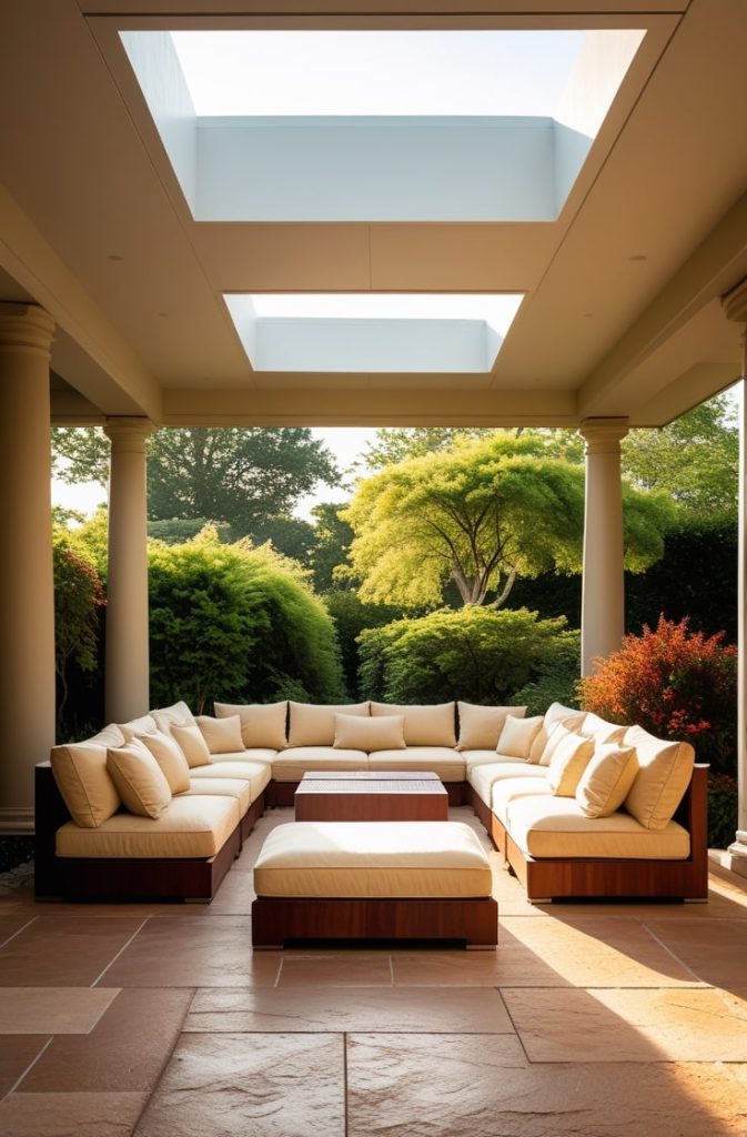 Covered Patio with Skylights