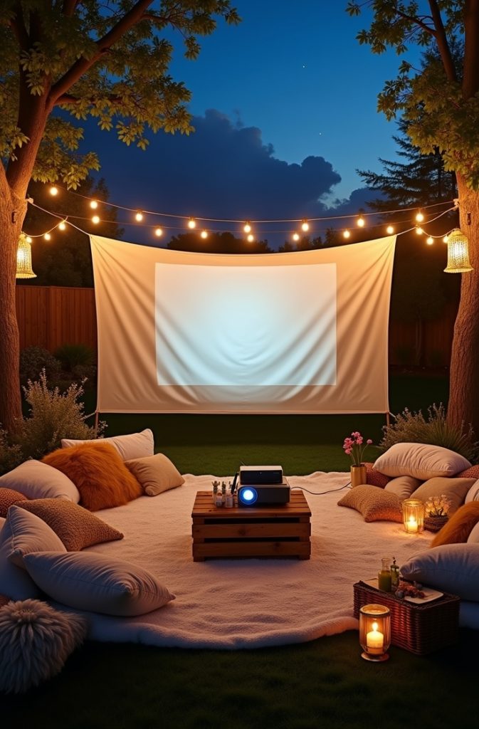 Outdoor Movie Setup