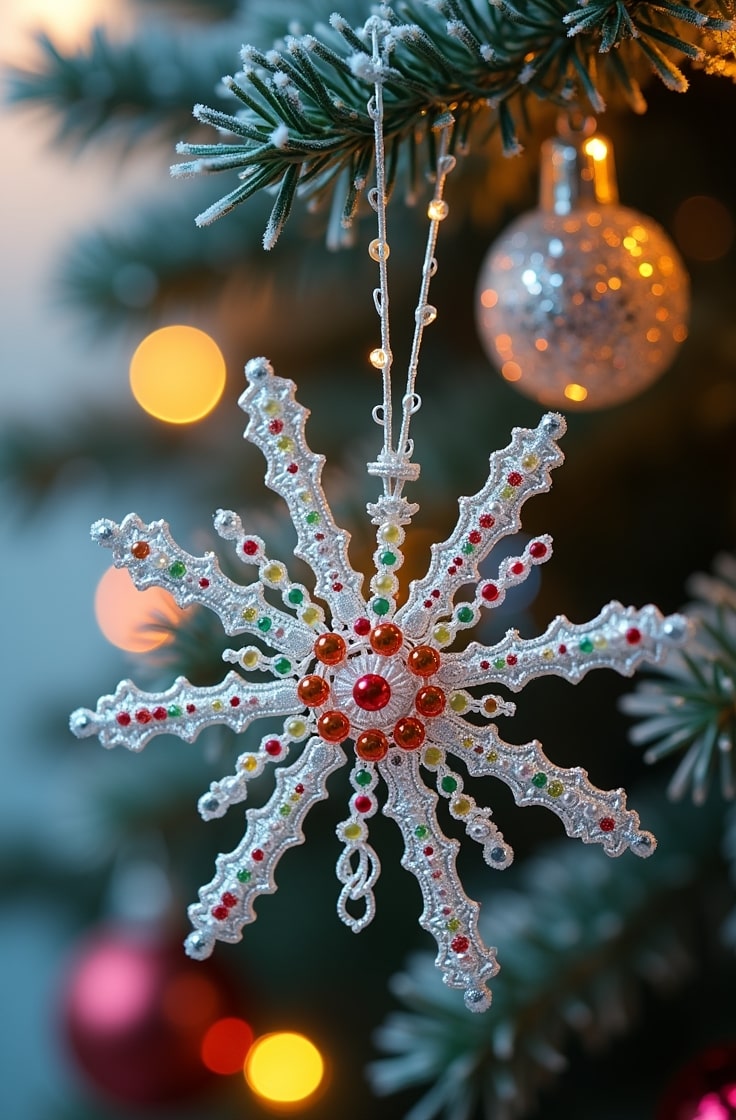 Beaded Snowflake Ornaments-min