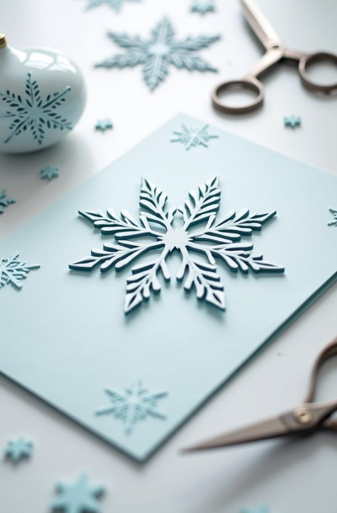 Paper Snowflake Cutout Card