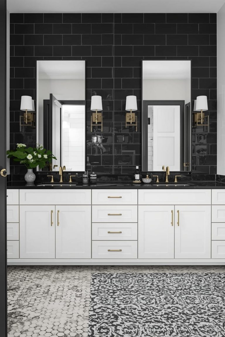 Black and White Bathroom Vanity Ideas