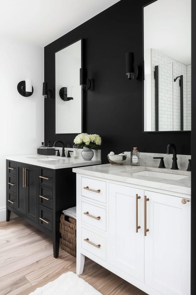 Black and White Master Bathroom Ideas