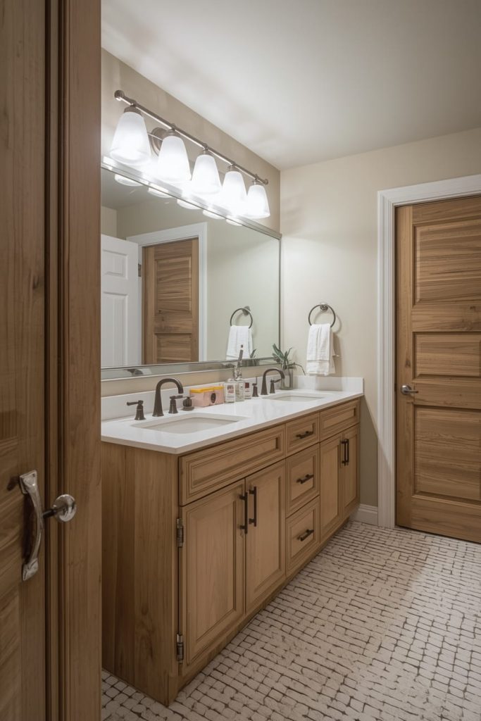 Contemporary Bathroom Design with Subtle Contrast