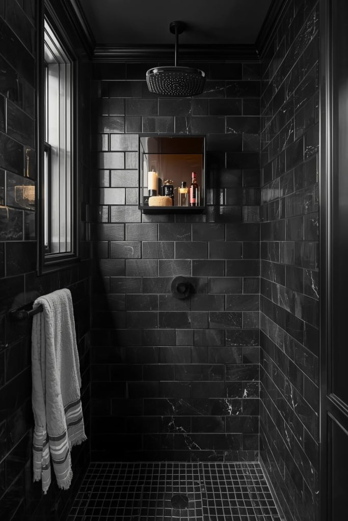 Dark Marble Bathroom for Luxury Appeal
