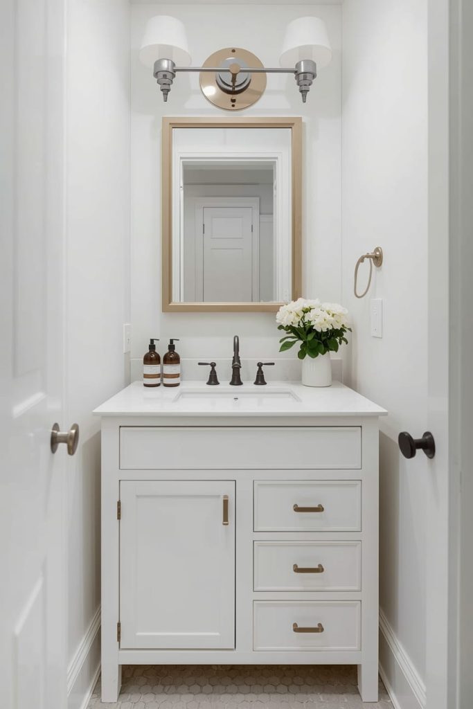 Small Half Bathroom Lighting Ideas